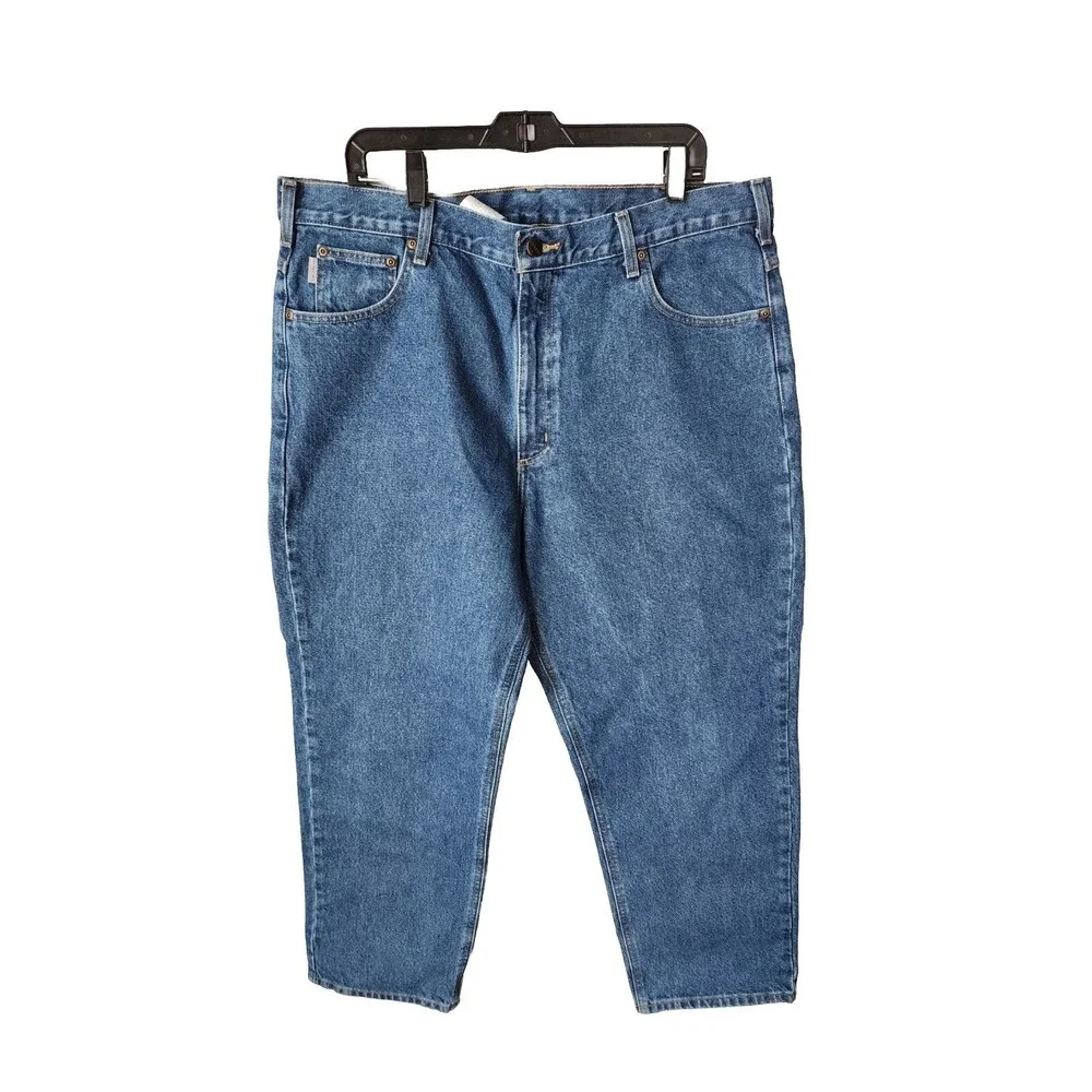 Carhartt Relaxed Fit Denim Blue Work Jeans B160DST Men's 40x30 100% Cotton VGC